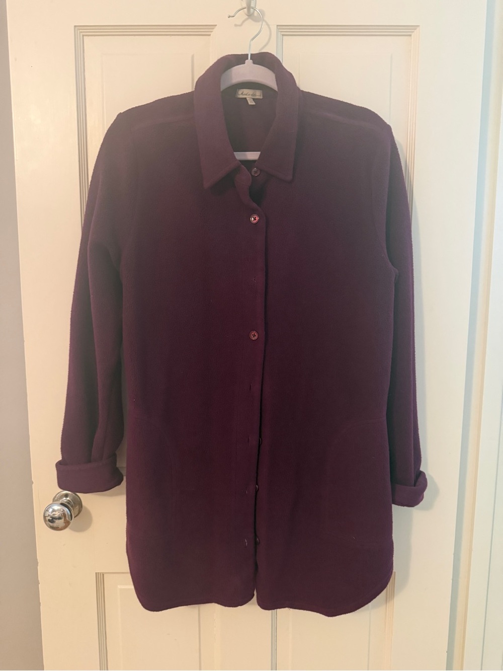 Classic Plum Button-Up Women's Top